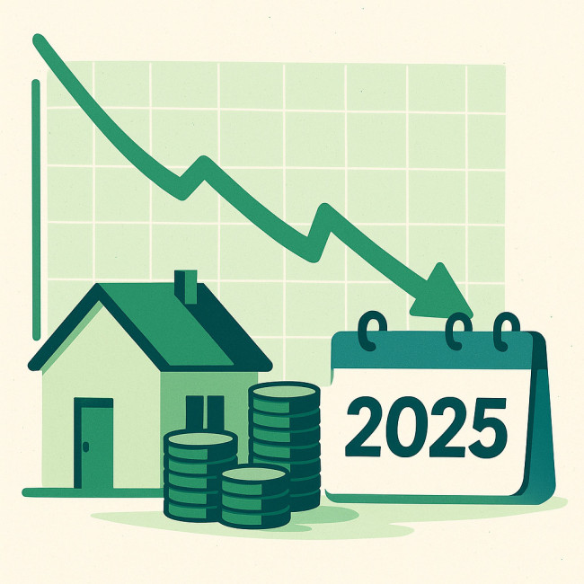 graphique de baisse des mensualités en 2025