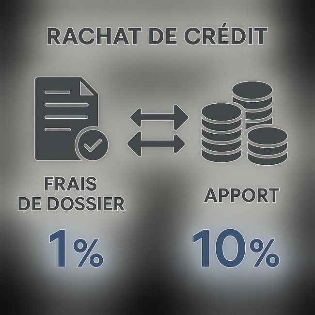 infographie récapitulative des frais de dossier et de l'apport