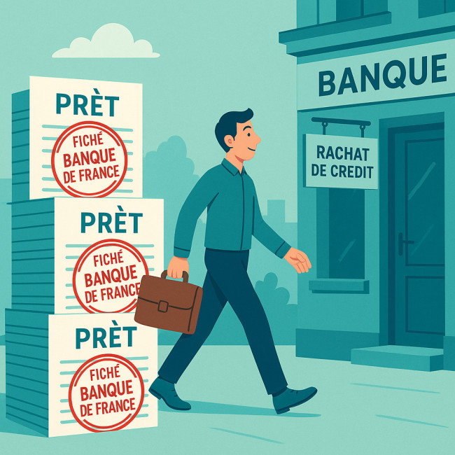 Personne fichée Banque de France trouvant une solution de rachat de crédit