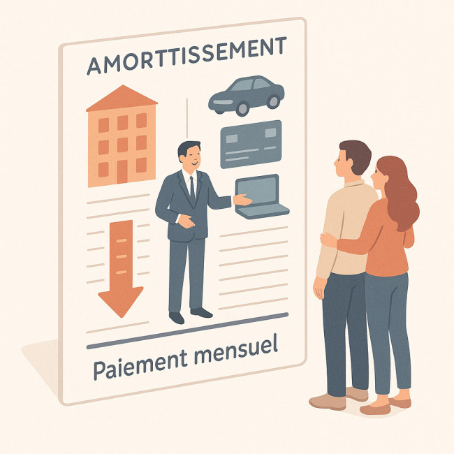 Illustration du rachat de crédit mixte regroupant prêts immo et conso