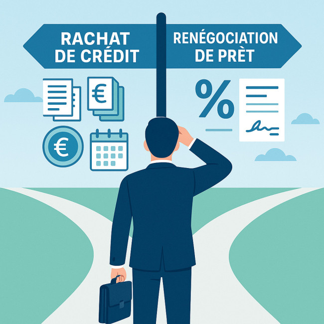 Carrefour illustrant le choix entre rachat de crédit et renégociation de prêt