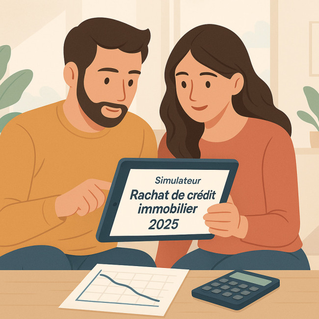 illustration simulateur rachat de crédit immobilier 2025